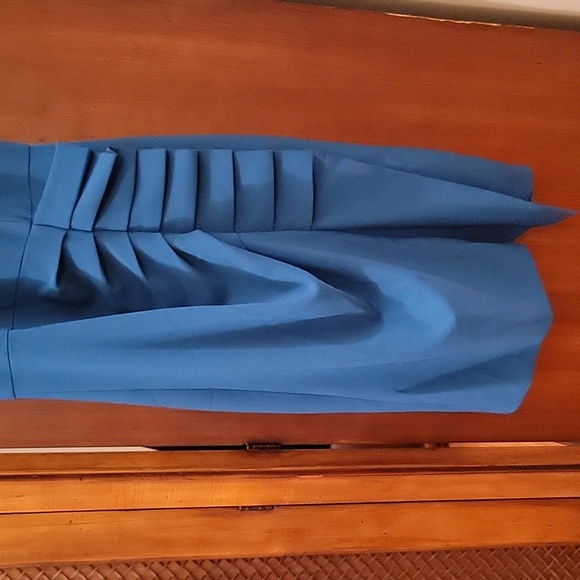 ELIZA J | Women's Halter Sheath Midi Dress with Side Ruffle Dark Teal - size 10 - Picture 6 of 13